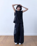 Patch Nylon Curved Pants