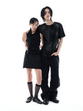 (W) ASYMMETRIC HOOD VEST