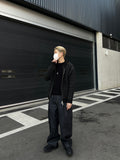 Mix Wool High-Neck Knit Zip-up