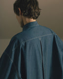 [AG] Pleated Chambray Shirt