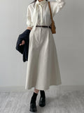 Edel Pintuck Flare Long Skirt
