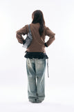 Sylva dart washed denim pants