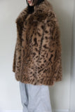 Leopard fur coat jacket