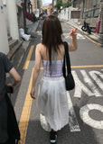 BLOCK LINE HALTER SLEEVELESS