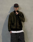 Striped Two-Tone Knit Zip-Up
