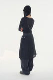 Tressa textured wrap skirt