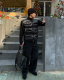 Niro high-neck knit padding