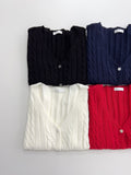 [summer] Cable V-neck Knit Vest