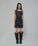 Draped Mesh Layered Mini Skirt