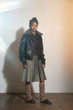 VINTAGE CHECK WRAP PLEATS SKIRT