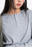 Waffle Henley neck long sleeve