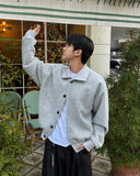 Winter high-neck angora cardigan