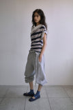 OFF-SHOULDER SHIRT LAYERED UNBALANCED T-SHIRT