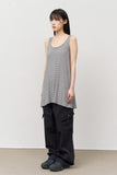 (W) Thin Striped Sleeveless
