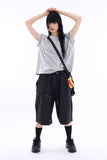 Broher rivet double-knee bermuda pants