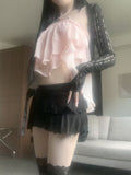 ining strap frill top