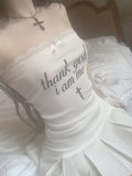 Thankstoo Lace Tube Top