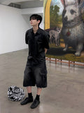 Brick Glossy Short Sleeve Overshirt