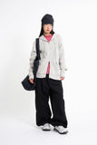 Edith lip knit hood zip-up