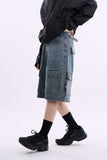 Code cargo bermuda denim pants