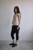 WRAP BUTTON CAP SLEEVE BLOUSE
