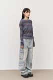 Space Cargo Denim Pants