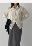 [Unisex] Solid Cotton Overfit Shirt
