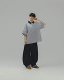 Striped Raglan Half-Zip Polo
