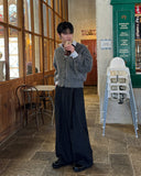 Cropped Bronzed Angora Cardigan