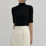 Daily Turtleneck Half T-Shirt
