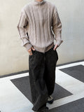 Daily Wool Twist Knit Zip-Up