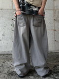 Cat Washed Balloon Banding Denim