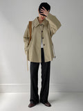 Yev Belted Half Trench Coat