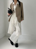Taize No-Collar Loose Fit Jacket