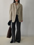 [wool57%] Aden Alpaca Wool Single Jacket