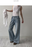 101 Back Pocket Wide Denim Pants