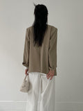 Taize No-Collar Loose Fit Jacket