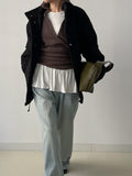 Fleece Hood Neck Wrap Cardigan