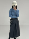 Pencil Pleated Long Skirt