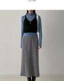 Sketch Ribbed Knit Long Skirt