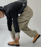 Moose Two-Way Cotton Cargo Wide Pants