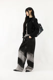 Angle color matching denim pants