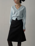 Babe V-Neck Crop Cardigan
