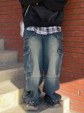 Two-Pocket Unbalance Cargo Denim