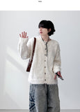 Chrome Angora Round Cardigan