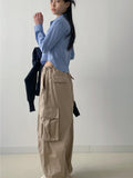 Stitch Pintuck Slim Fit Crop Shirt