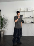 Distress Cargo Banded Denim
