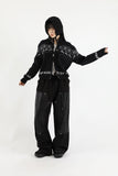 Chrome rivet banding pants