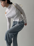 101 Back Pocket Wide Denim Pants
