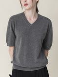 Premium Monique V & Round Short Sleeve Knit